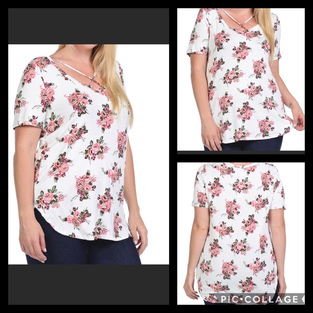 Crisscross Plus Size Top